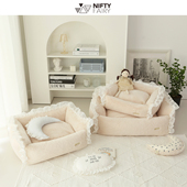 米南宠物狗窝猫窝秋冬加厚绒毛保暖可拆洗马尔济斯西施小型犬泰迪