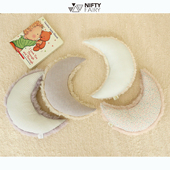 米南宠物月亮枕头超柔软小抱枕纯棉绒毛羽丝绵填充舒适睡眠