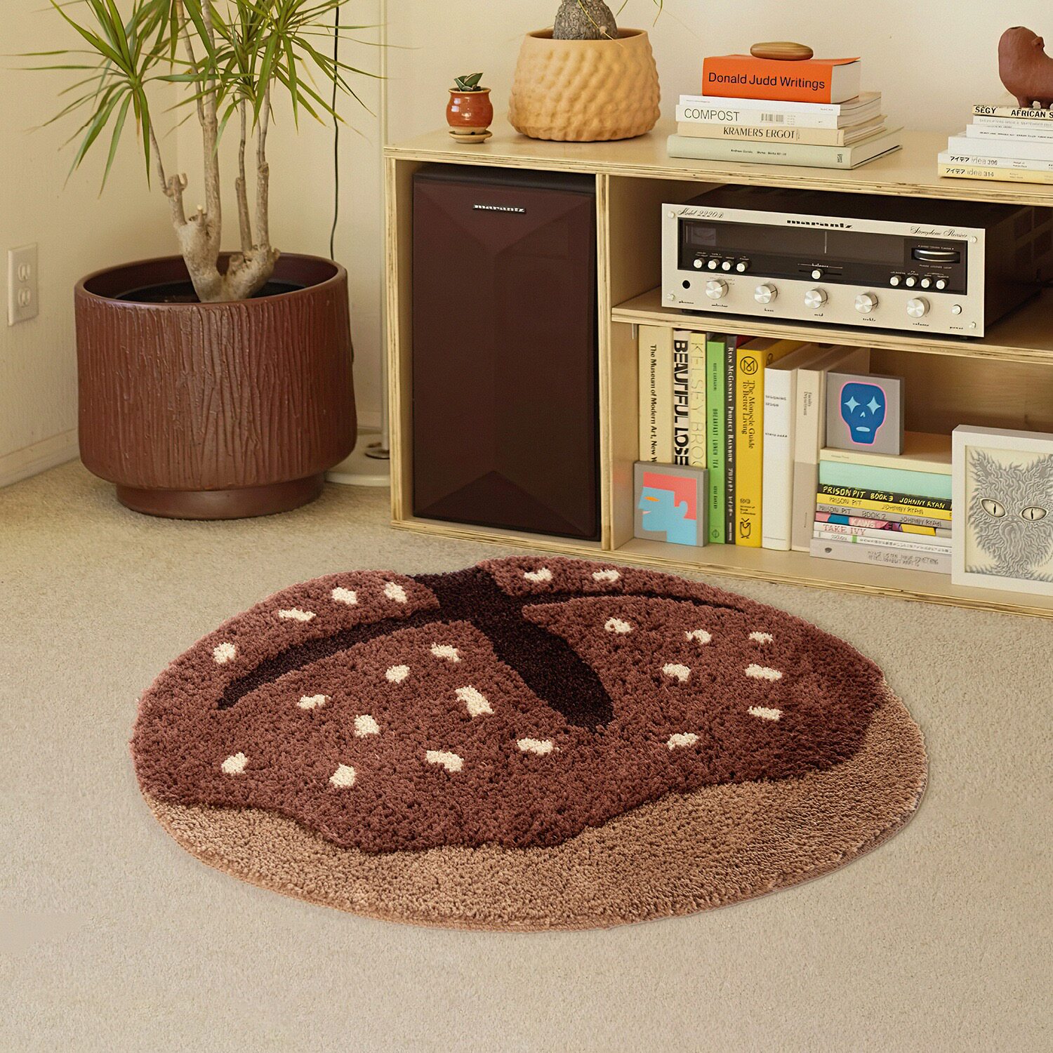 ins风面包异形毛绒卧室床边毯客厅沙发植绒地毯卫生间吸水地垫子