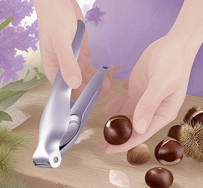 304不锈钢材质栗子板栗开口器剥板栗神器家用核桃夹板粟开壳去皮