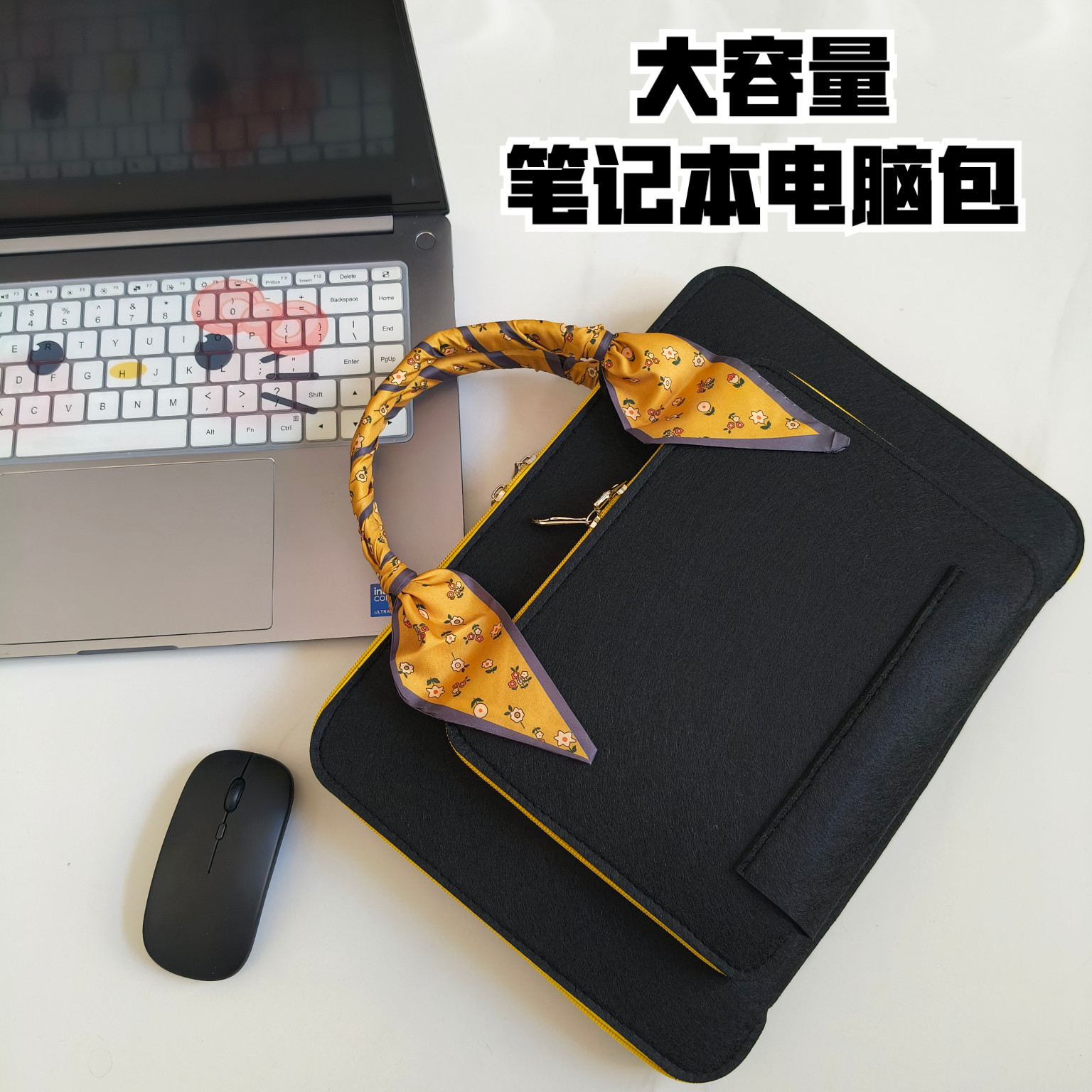 双拉链手提笔记本电脑包内胆保护套14寸16寸15.6寸分层商务苹果联想小新华硕戴尔小米通用