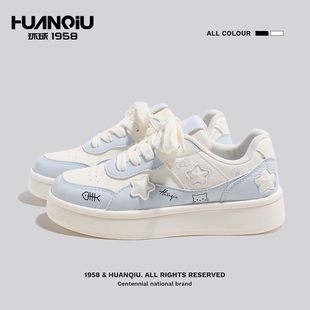 百搭舒适学生休闲鞋 环球女鞋 可爱猫咪厚底增高板鞋 新款 2026春季