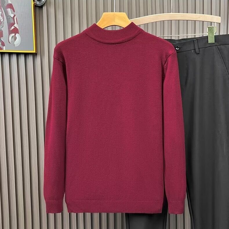 东莞大朗酒红色本命年打底衫男士秋冬季半高领毛衣保暖修身针织衫,男装,针织衫/毛衣,淘宝优惠券,粉丝福利购,淘宝优惠卷
