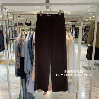 香港正品代购 Dunst 25秋冬 直筒休闲百搭灯芯绒长裤