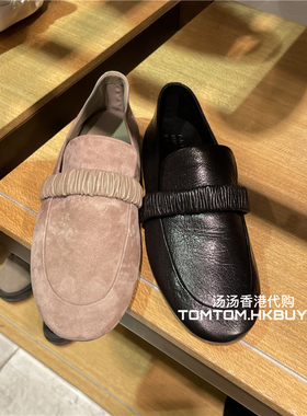 香港正品代购 Pedder red 25秋冬 绒面皮乐福平底鞋
