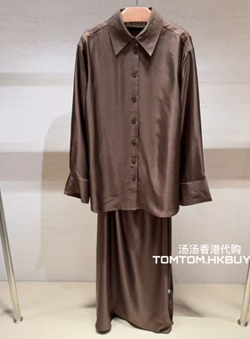 年终折扣 香港正品代购 Rohe 25秋冬 假两件长袖衬衫连衣裙