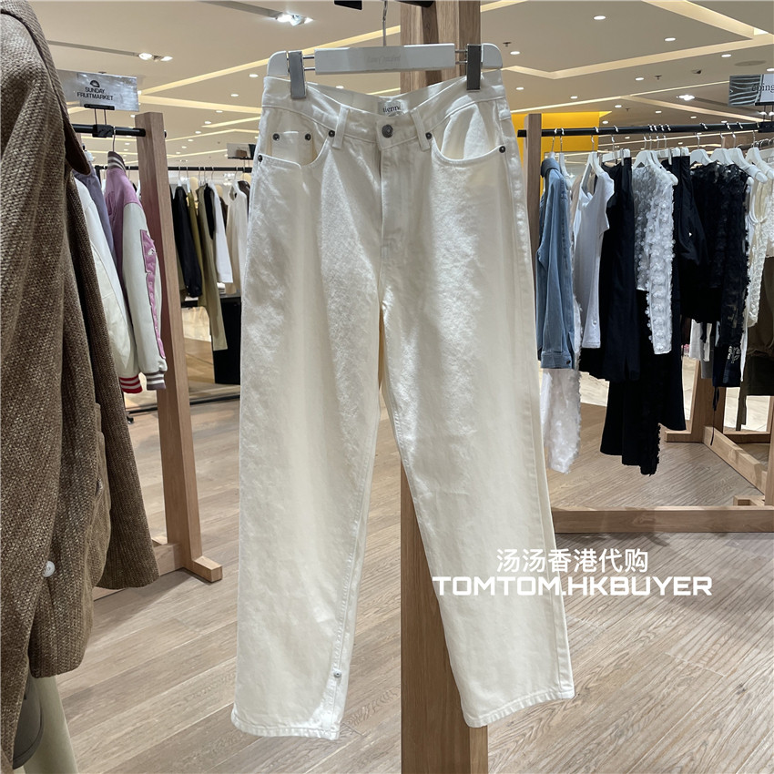 香港正品代购 Sienne 25秋冬 简约宽松休闲直筒牛仔裤