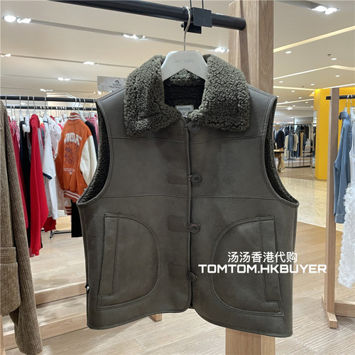 香港正品代购 Sienne 25秋冬 复古翻领短款马夹背心