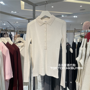 25秋冬纯色纹路POLO领半系扣针织衫 年终折扣 ARCH4 代购 香港正品