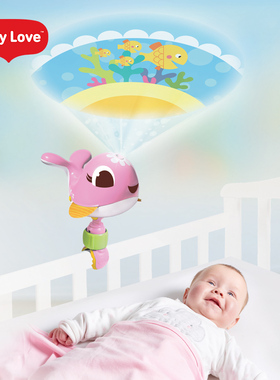 TinyLove音乐投影床铃新生儿安抚哄睡0岁宝宝婴儿床头益智玩具