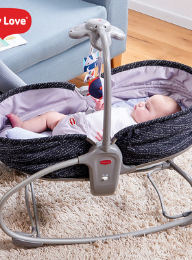 TinyLove哄娃神器婴儿安抚椅宝宝豪华款摇篮床新生儿多功能摇椅