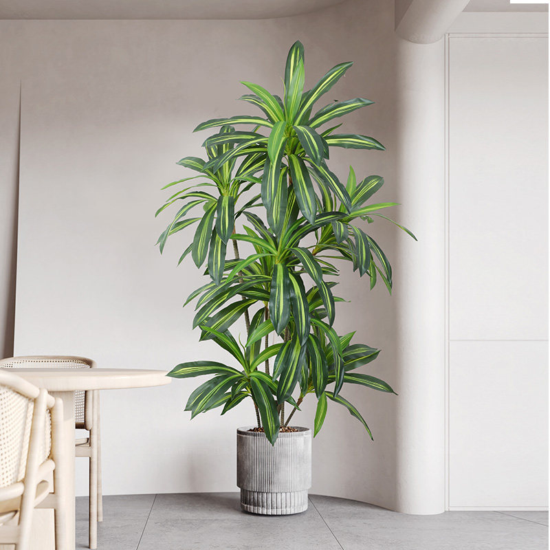 北欧ins风仿真绿植红铁树巴西木盆栽假植物盆景室内客厅落地装饰