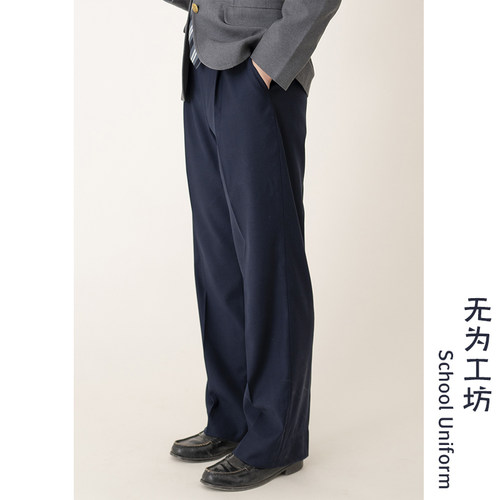 长裤宽松纯色日系西装裤
