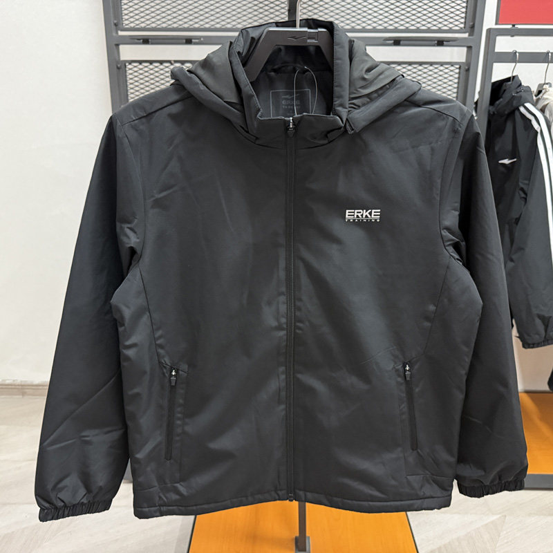 鸿星尔克男装2025冬季新款加绒加厚风衣保暖运动外套11225402183,运动服/休闲服装,运动风衣,淘宝优惠券,粉丝福利购,淘宝优惠卷