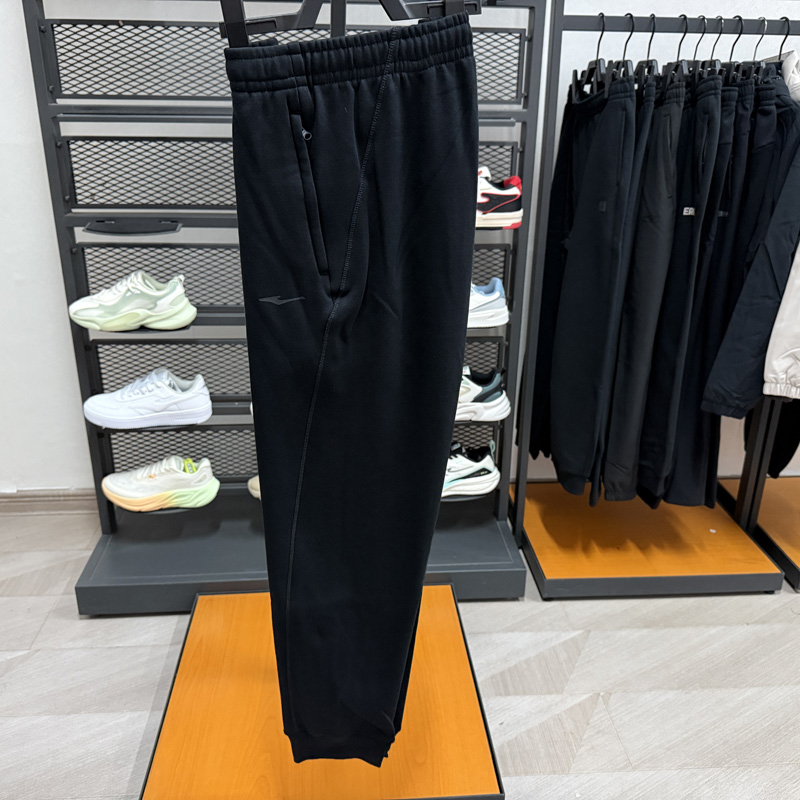 鸿星尔克女子加绒加厚针织九分裤