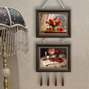 玫瑰花小提琴油画装 饰画文艺小框画客厅餐厅挂画沙发卧室背景画