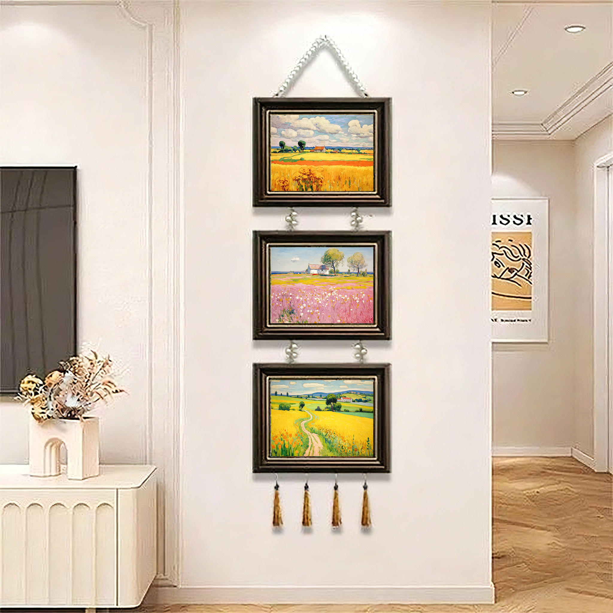 治愈系田园风景装饰画客厅餐厅玄关墙壁挂画儿童房卧室衣柜画艺术