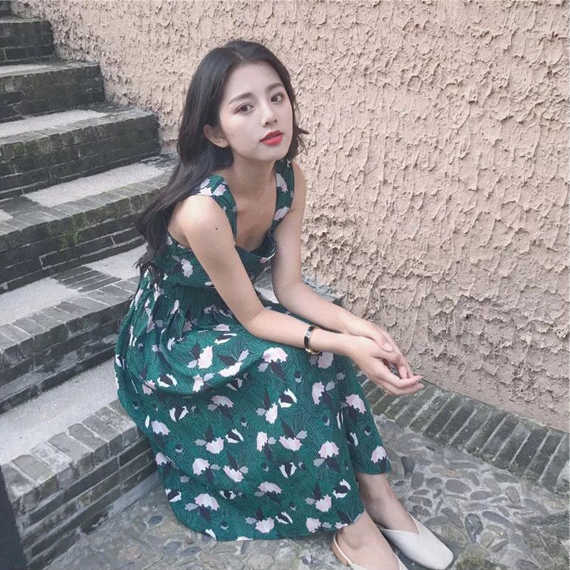 碎花连衣裙女欧洲站2019夏季新款小清新吊带裙子甜美森女系长裙潮在类目 女装/女士精品, 连衣裙中 - 来自Buy2taobao.com提供专业的淘宝代购服务