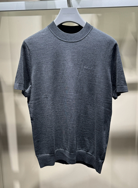 卡尔丹顿专柜秋季正品男装休闲短袖羊毛针织衫 2色AD5W04402RAG3