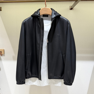 新款BOSSsunwen专柜正品秋冬季男装真皮皮衣外套15321702345890