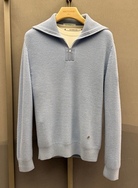 KALTENDIN卡尔丹顿专柜正品男装长袖翻领羊毛衫2色SEMW54131FAN8