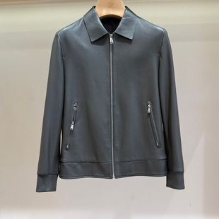 新款BOSSsunwen专柜正品秋冬男装休闲真皮皮衣外套14321702447094