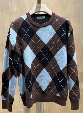 2025秋季新款卡尔丹顿专柜正品男装休闲长袖羊毛衫 SFMW44109RBC5