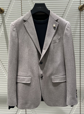 2024新款卡尔丹顿正品秋冬季男装羊毛西装西服外套 KEAW21230NAC5