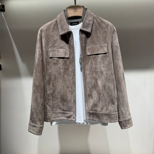 2025新款BOSSsunwen专柜正品秋冬季男装休闲皮衣外套153217023558