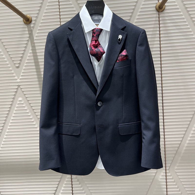 2024新款卡尔丹顿正品秋冬季男装套西羊毛西服外套 KEAL01613DAB1