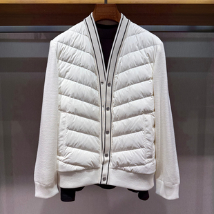 博斯绅威新款BOSSsunwen正品秋冬男士V领羽绒服外套153235423790