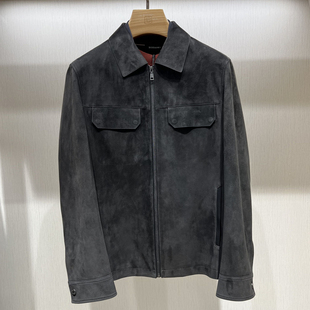 2024新款BOSSsunwen专柜正品秋冬季男装真皮皮衣外套143217024070