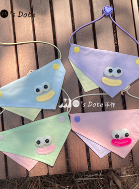 自制宠物口水巾可爱三角巾猫咪围脖装饰品围兜款中小型犬狗狗围嘴