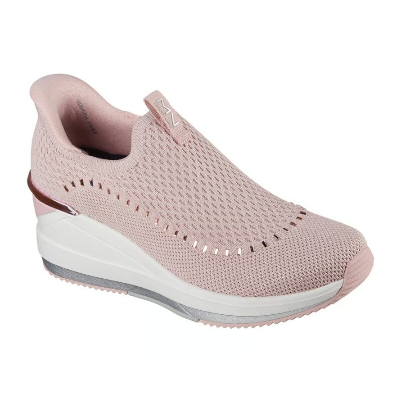 代购skechers斯凯奇女鞋舒适一脚蹬套脚坡跟增高耐磨运动鞋177631