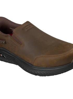 美国进口代购斯凯奇男鞋春秋一脚蹬皮质轻便防水运动休闲鞋200456