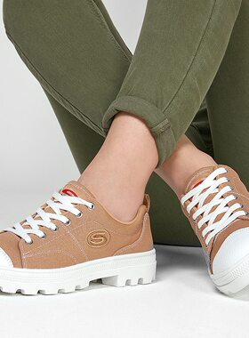 代购skechers斯凯奇女鞋舒适轻便系带耐磨休闲运动鞋帆布鞋74370