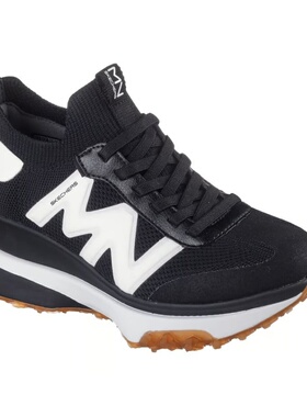 代购skechers斯凯奇女鞋舒适一脚蹬系带厚底增高耐磨运动鞋177741