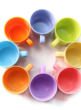 A5密胺防摔七彩可爱水杯安全耐热儿童牛奶杯幼儿园家用卡通刷牙杯