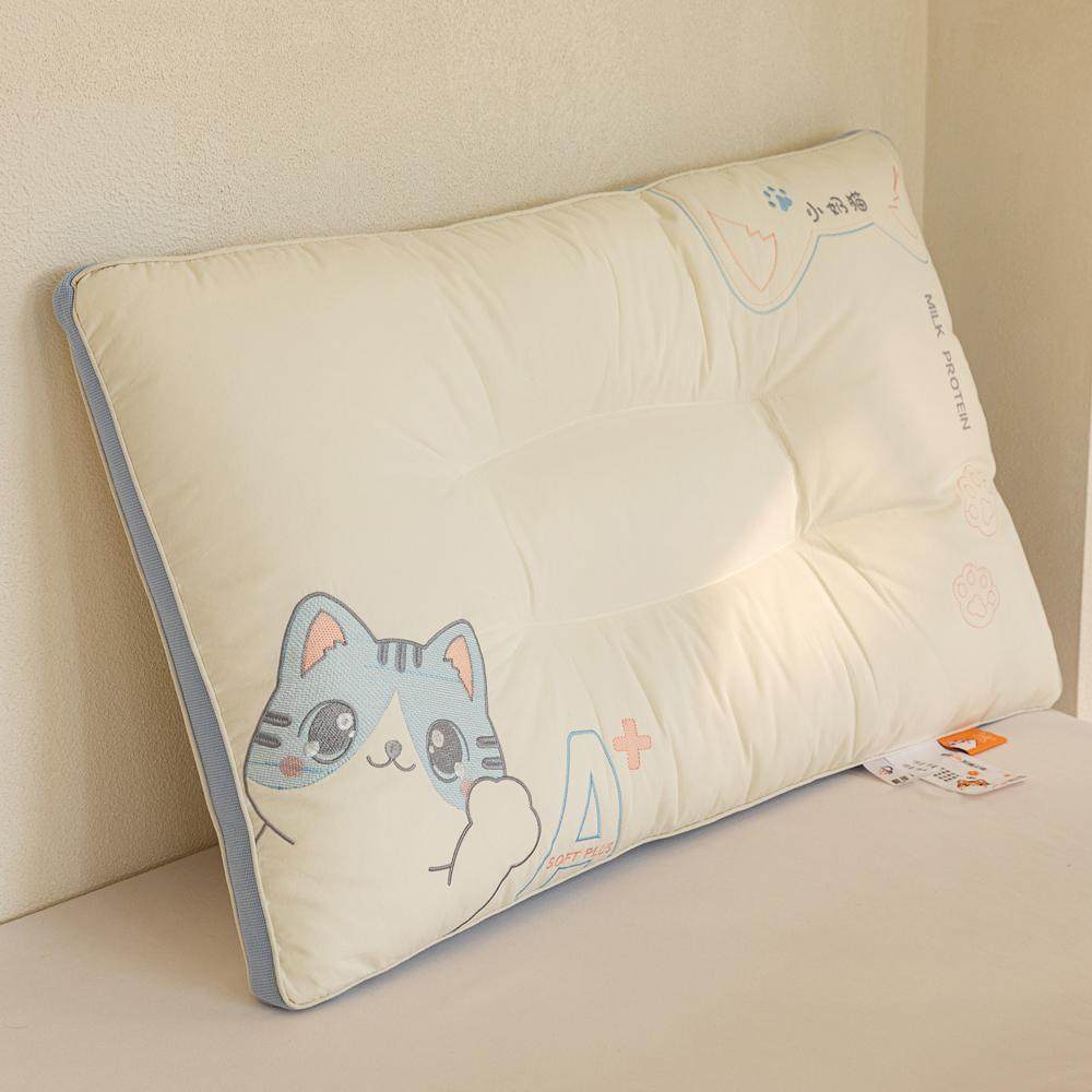 稳睡长高高 I 全棉奶猫亲子枕头儿童学生枕芯护颈成人立体枕通用