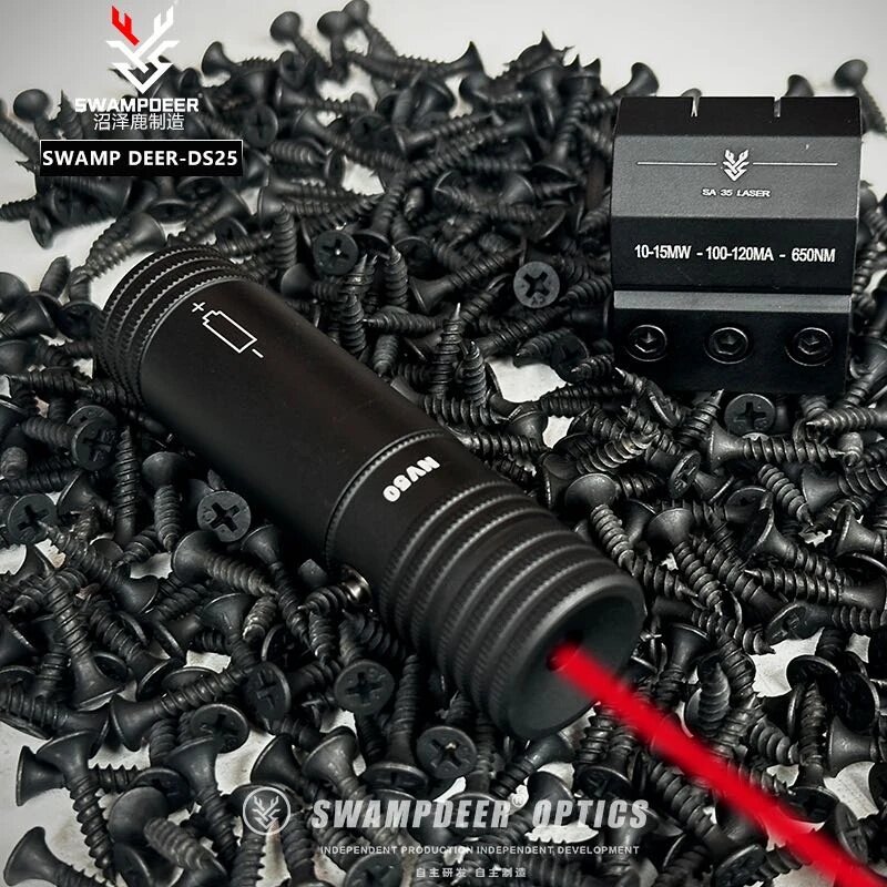 沼泽鹿DS25激光高亮灯芯远射程进口晶体准星上下左右可调可拆充电
