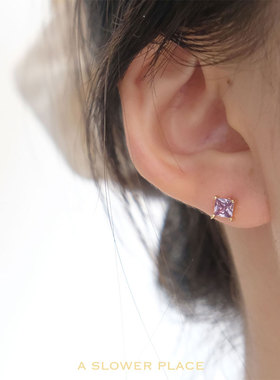 五彩锆石｜迷你五色简约ins风耳钉 精致有特色 s925银针