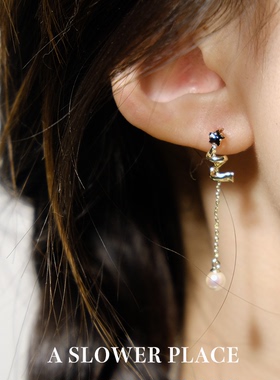 星星点灯｜不对称气质星星树耳钉耳线 925银针