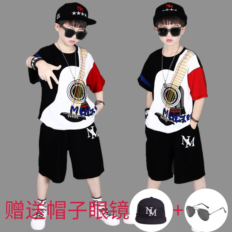六一儿童表演舞蹈服幼儿园演出服女童夏季帅气吉他街舞男生架子鼓