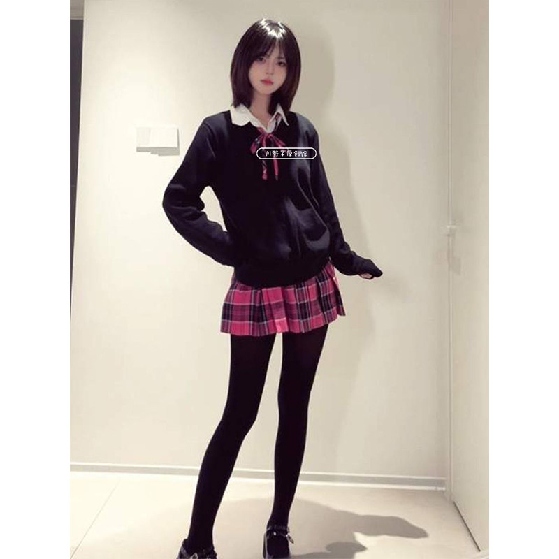 学院风jk制服毛衣套头长袖套装春秋新款百搭叠穿针织衫女四件套,女装/女士精品,时尚套装,淘宝优惠券,粉丝福利购,淘宝优惠卷