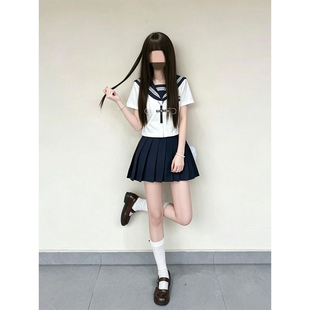 原创正版jk制服双子jk日系夏季学院风白三本水手服不良中间服套装