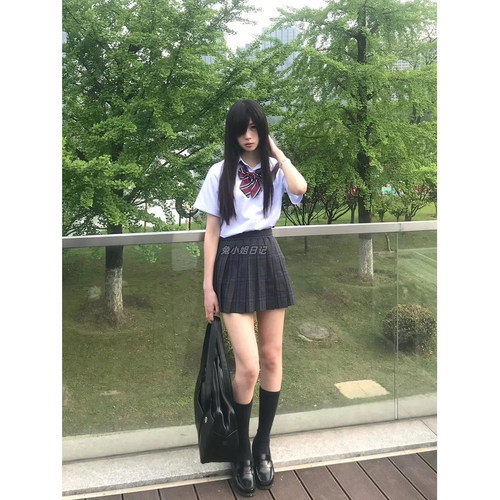 日系夏季新款原创正统jk制服套装衬衫基础款短袖凛凛百褶裙三件套