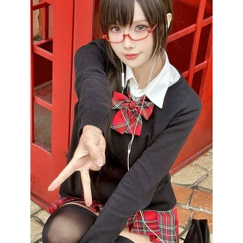 学院风基础款时尚休闲小众长袖宽松衬衫叠穿毛衣日系小辣椒裙套装,女装/女士精品,时尚套装,淘宝优惠券,粉丝福利购,淘宝优惠卷