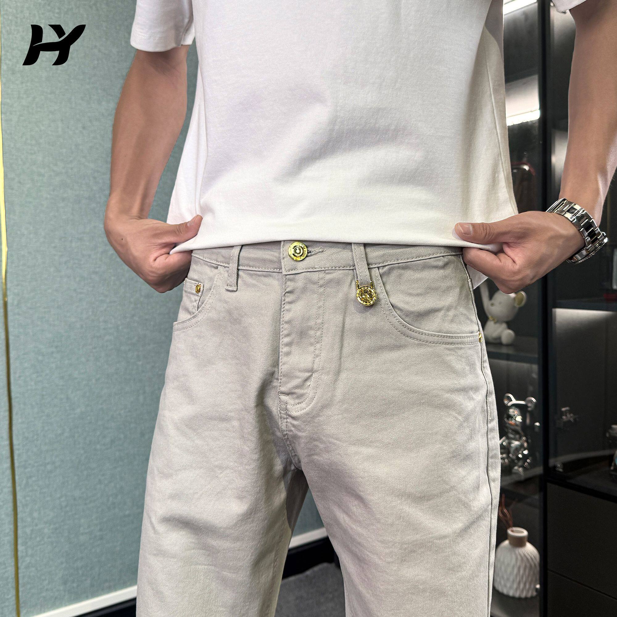 牛仔短裤男2026年轻奢韩版简约