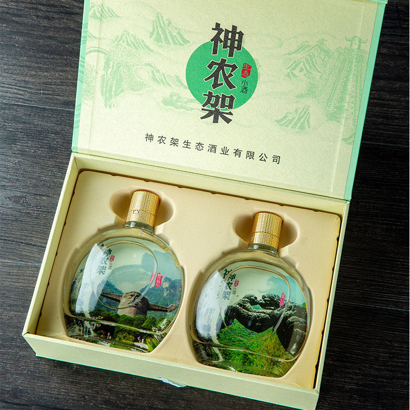 湖北神农架景区特色养生酒松子型旅游纪念42度150ml*2瓶小酒