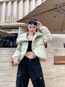 90鹅羽绒服女短款2023冬季新款设计感高端时尚翻领保暖小个子外套